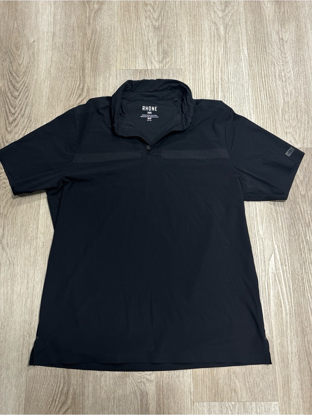 Rhone Men's Tech Polo Black Size Medium Classic Modern Golf